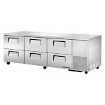 True TUC-93D-6-HC - Deep Undercounter Refrigerator, (6) drawers